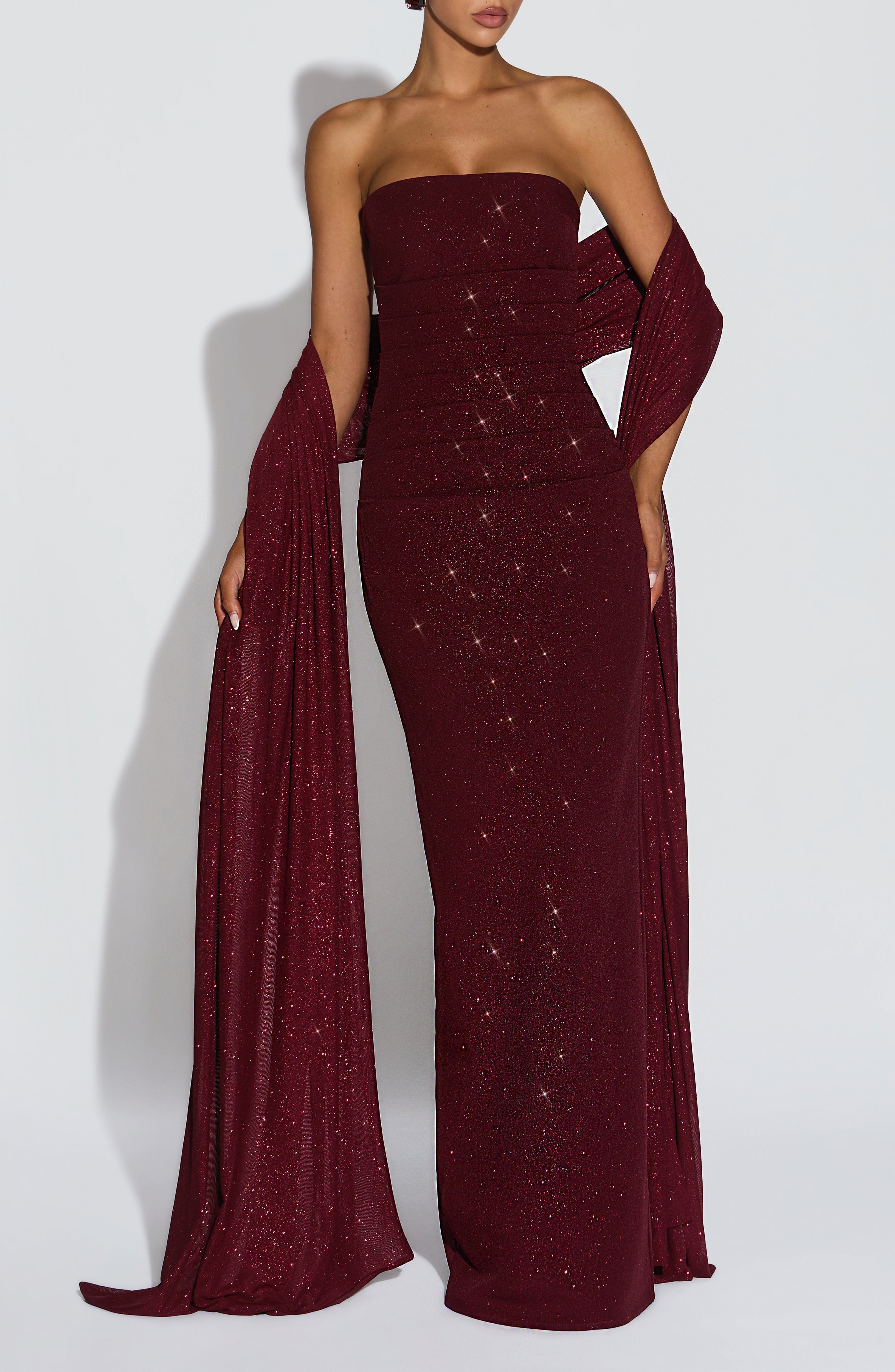 Agnes Shawl - Wine Sparkle